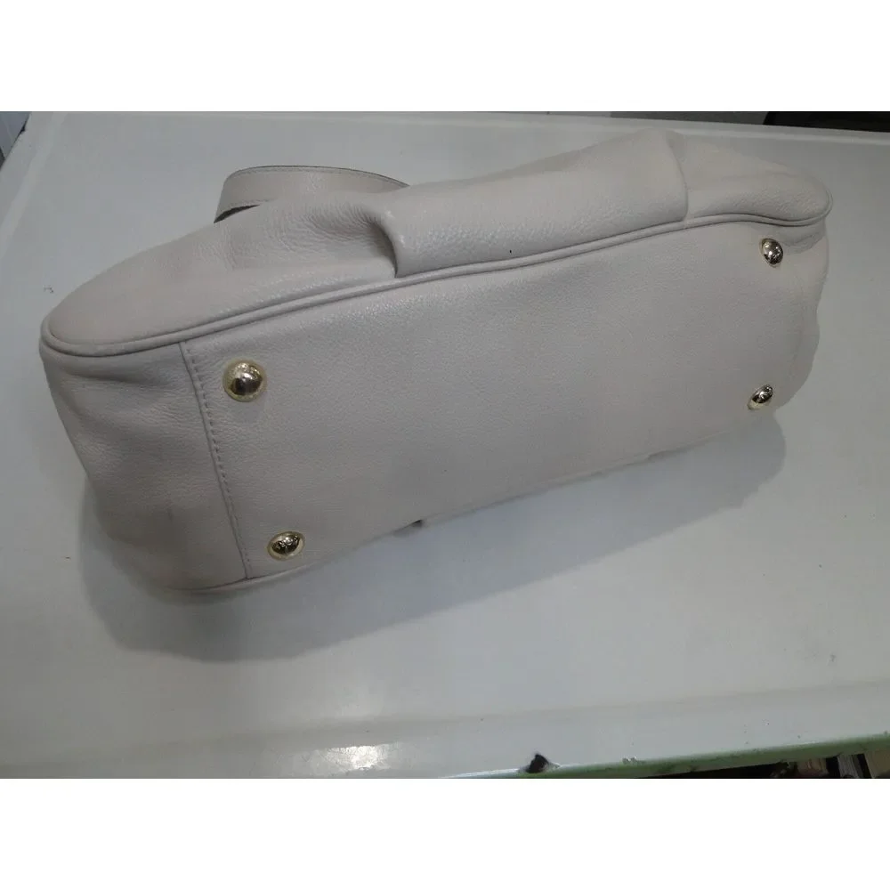 Michael Kors‎ Women's Fulton Leather Vanilla White Gold Chain Hand Bag Purse